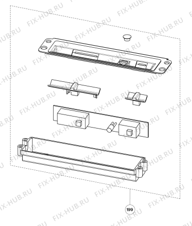 Взрыв-схема вытяжки Electrolux DAK5530SW - Схема узла Command panel 037